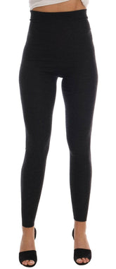 Dolce & Gabbana Gray Cashmere Ribbed Stretch Tights -   -  Dolce & Gabbana.